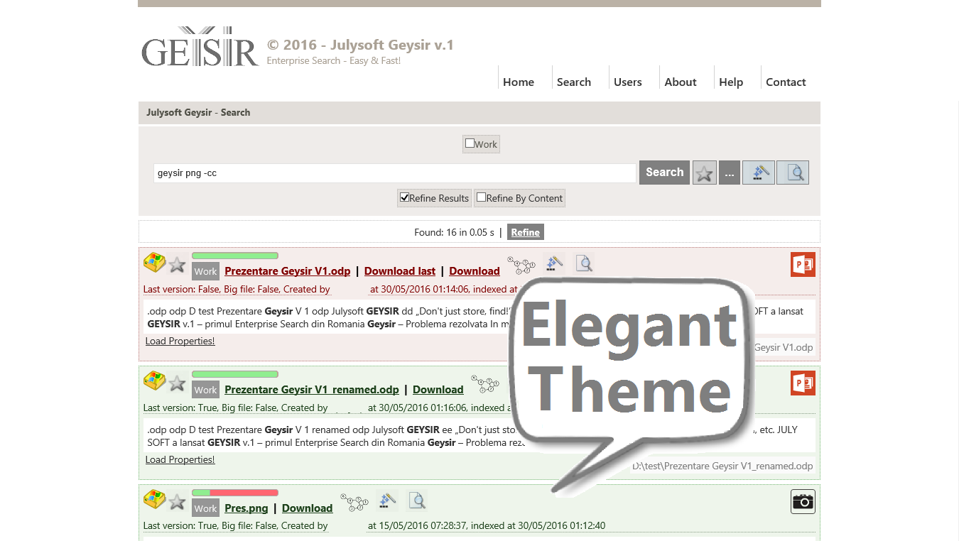 Julysoft Geysir Search - Elegant Theme